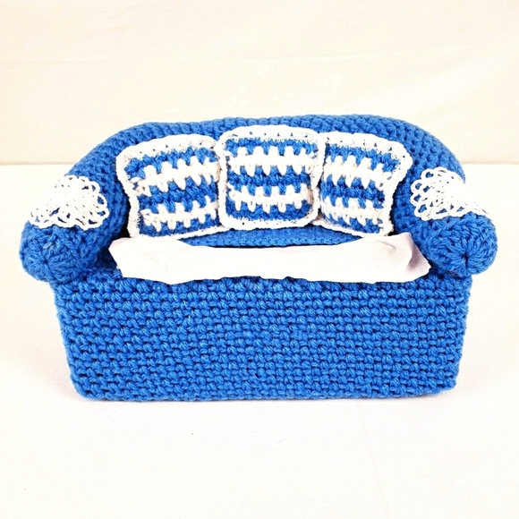 Hand Made Other - Crochet Couch Tissue Box Cover NWOT
